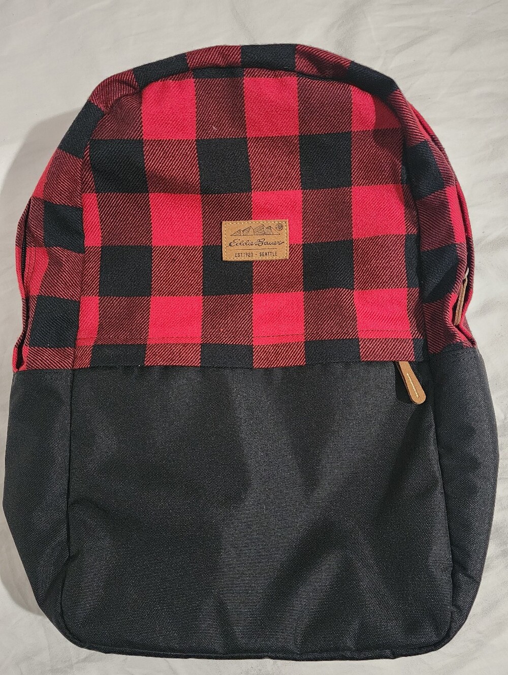Eddie Bauer Ashford Buffalo Plaid Backpack With Laptop Sleeve - Like New